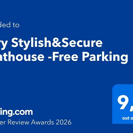 Very Stylish&secure Penthouse -free Parking * Lodz